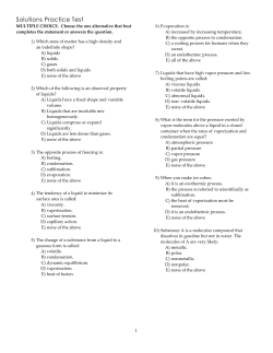 Solutions Practice Test