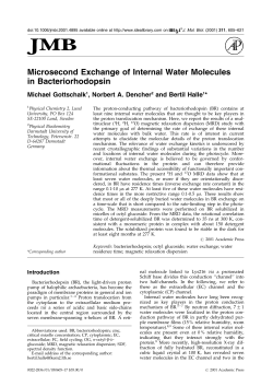 Microsecond Exchange of Internal Water Molecules in