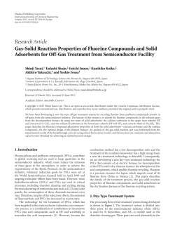 Gas-Solid Reaction Properties of Fluorine Compounds and Solid