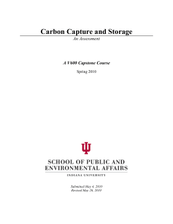 Carbon Capture and Storage - Indiana University Bloomington