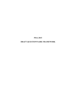 PISA 2015 draft questionnaire framework