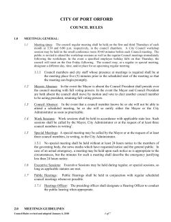 Council Rules - City of Port Orford