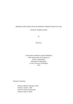 MICROFLUIDIC REDUCTION OF OSMOTIC STRESS