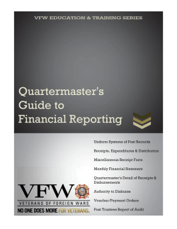 Quartermaster`s Guide to Financial Reporting