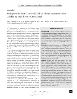 Multipayer Patient-Centered Medical Home