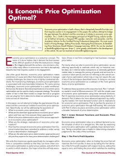Is Economic Price Optimization Optimal?