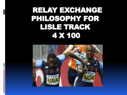 An Outcomes Based Approach to Distance Running