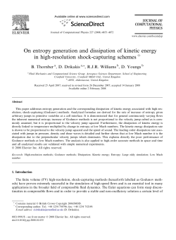 On entropy generation and dissipation of kinetic energy in high