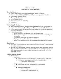 Chicano Families Chicana/os and mestizo spirituality Learning