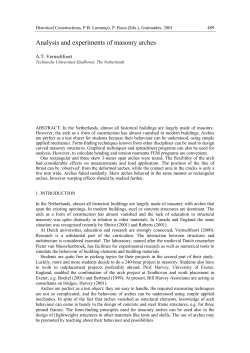 Analysis and experiments of masonry arches