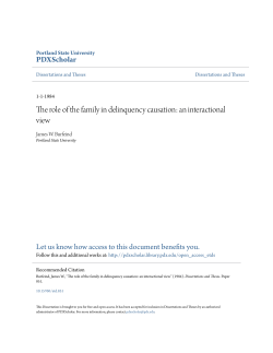 The role of the family in delinquency causation: an
