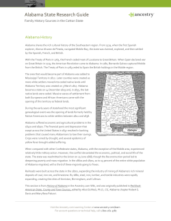 Alabama State Research Guide