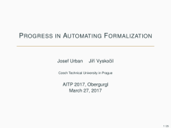 Progress in Automating Formalization
