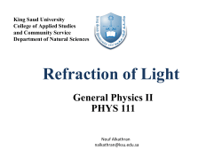 (7) The Refraction of light