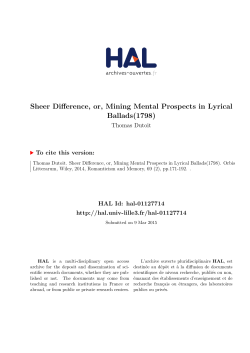 Sheer Difference, or, Mining Mental Prospects in - HAL