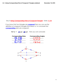 4.4 - Using Corresponding Parts of Congruent Triangles.notebook