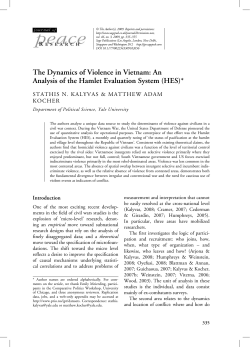 The Dynamics of Violence in Vietnam: An Analysis of the Hamlet