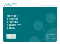 How do I evidence progress against my goals?