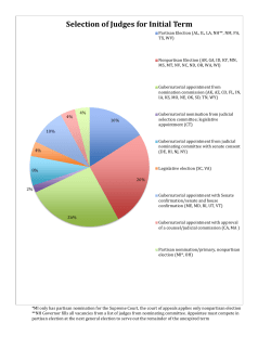 Judicial Selection Summary Pie Charts Agenda Item 4