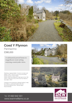 Coed Y Ffynnon - Iwan M Williams Estate Agents, Chartered Valuer
