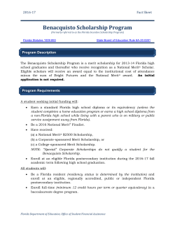 Benacquisto Scholarship Program