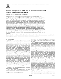 Effect of heterogeneity of brittle rock on micromechanical extensile