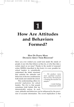 How Are Attitudes and Behaviors Formed?