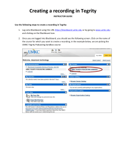 Creating a recording in Tegrity