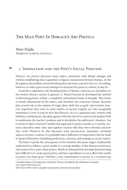 The Mad Poet In Horace`s Ars Poetica