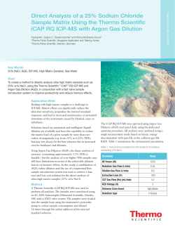 Direct Analysis of a 25% Sodium Chloride Sample Matrix Using the