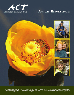 2012 Annual Report - Adirondack Foundation