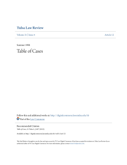 Table of Cases - TU Law Digital Commons