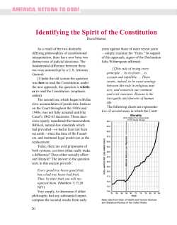 Identifying the Spirit of the Constitution