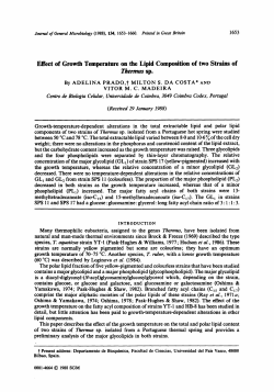 Efflect of Growth Temperature on the Lipid Cornpition