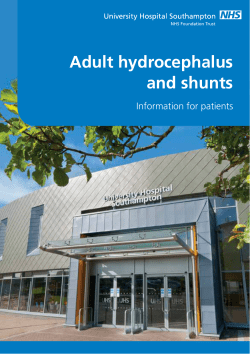 Adult hydrocephalus and shunts - patient information
