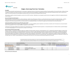 Calgary Zone Long Term Formulary