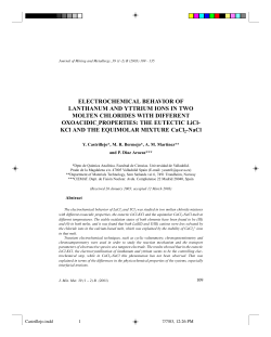electrochemical behavior of lanthanum and yttrium ions
