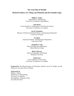 The Axed Man of Mosfell: Skeletal Evidence of a Viking Age