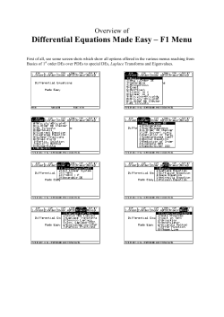 Differential Equations Made Easy (2)