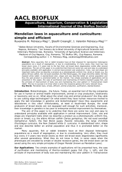 Mendelian laws in aquaculture and cuniculture: simple and efficient
