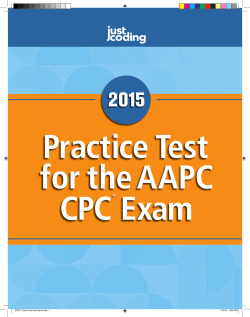 Practice Test for the AAPC CPC