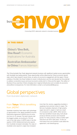 Business Envoy - July 2015 - Department of Foreign Affairs and Trade