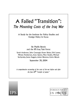 A Failed &ldquo;Transition&rdquo; - US