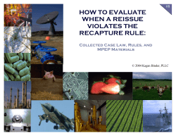 8 How to Evaluate When A Reissue Violates