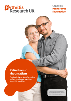 Palindromic rheumatism - Arthritis Research UK