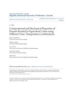Compositional and Mechanical Properties of Peanuts Roasted to