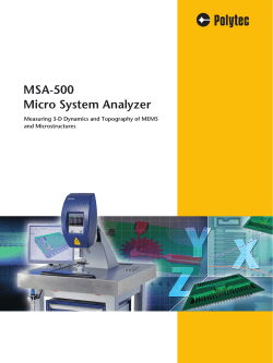 MSA-500 Micro System Analyzer