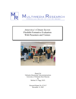Antarctica`s Climate Secrets Flexhibit Formative Evaluation With