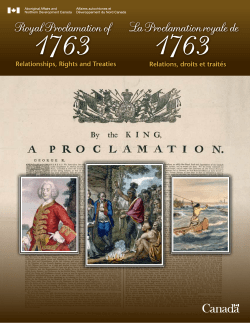 Royal Proclamation of La Proclamation royale de