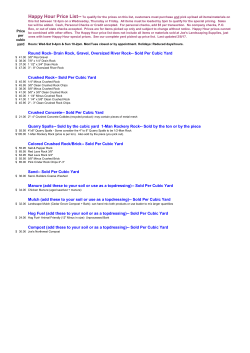 Happy Hour Price List - Joe`s Landscaping Supplies